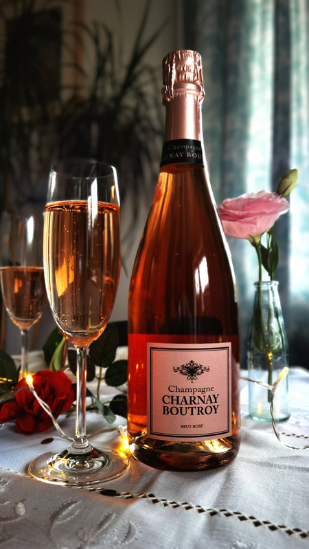 Bouteille de champagne Rosé Perle de Rosée Charnay Boutroy